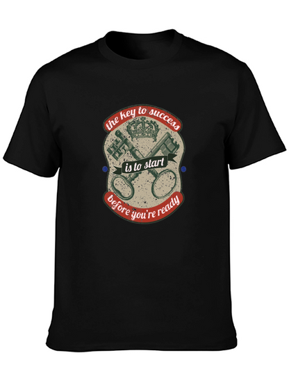 Success Key Graphic T-Shirt - Start Before Ready!