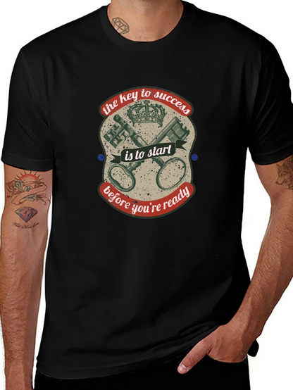 Success Key Graphic T-Shirt - Start Before Ready!