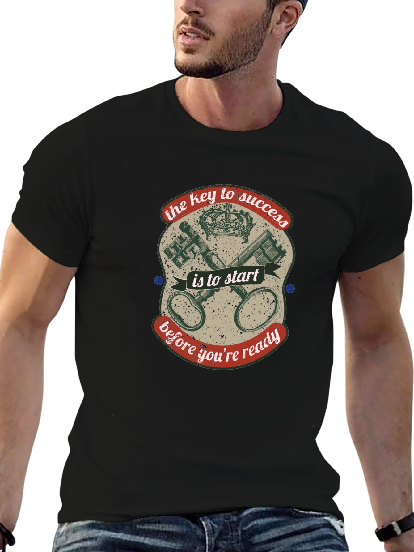 Success Key Graphic T-Shirt - Start Before Ready!