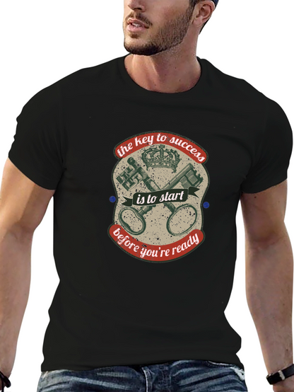 Success Key Graphic T-Shirt - Start Before Ready!