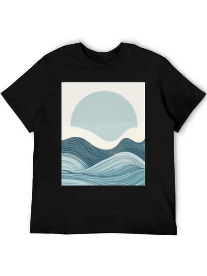 Abstract Wave Graphic Tee