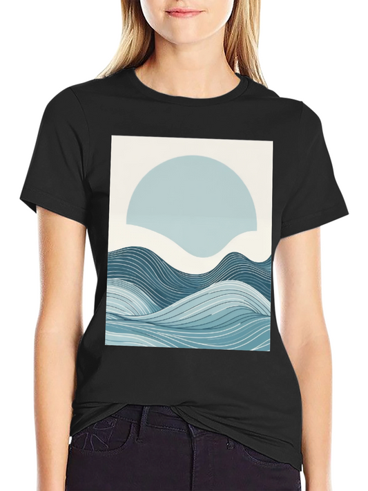 Abstract Wave Graphic Tee
