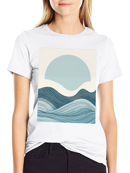 Abstract Wave Graphic Tee