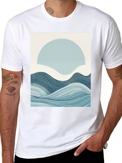 Abstract Wave Graphic Tee