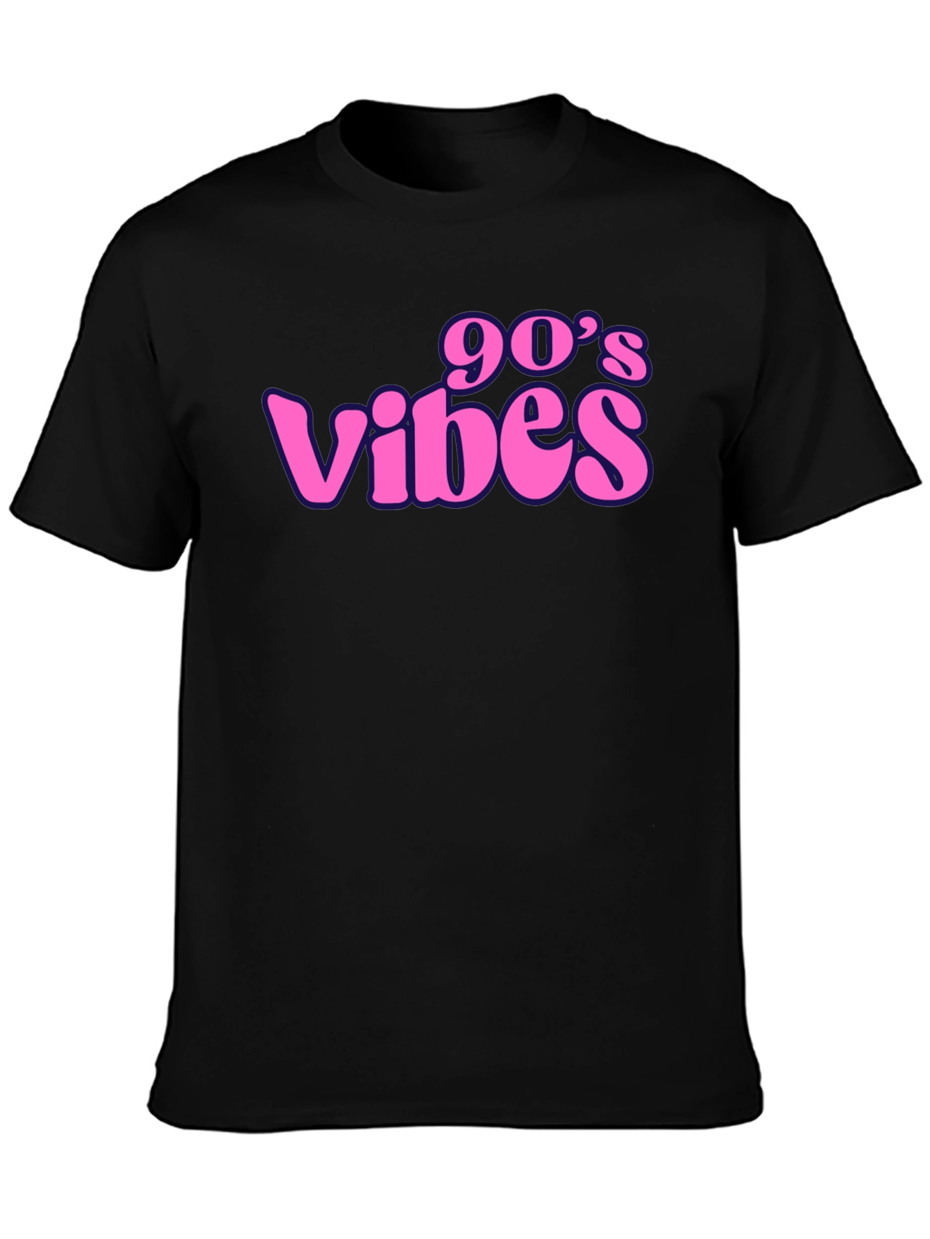 90s Vibes Black Graphic T-Shirt
