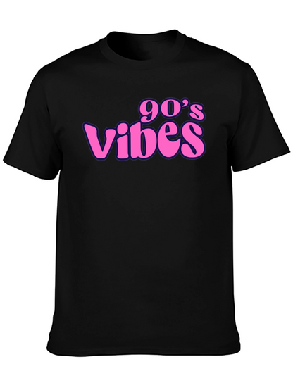 90s Vibes Black Graphic T-Shirt