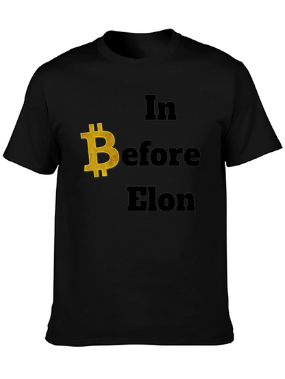 Bitcoin Before Elon T-Shirt - Crypto Enthusiast Tee