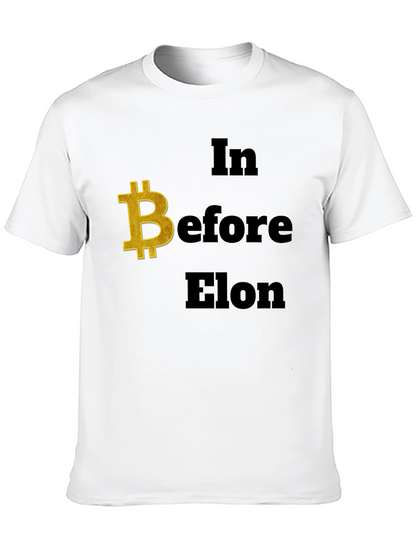 Bitcoin Before Elon T-Shirt - Crypto Enthusiast Tee