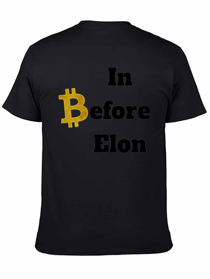 Bitcoin Before Elon T-Shirt - Crypto Enthusiast Tee