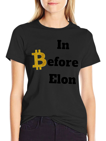 Bitcoin Before Elon T-Shirt - Crypto Enthusiast Tee