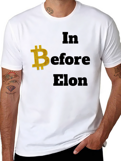Bitcoin Before Elon T-Shirt - Crypto Enthusiast Tee