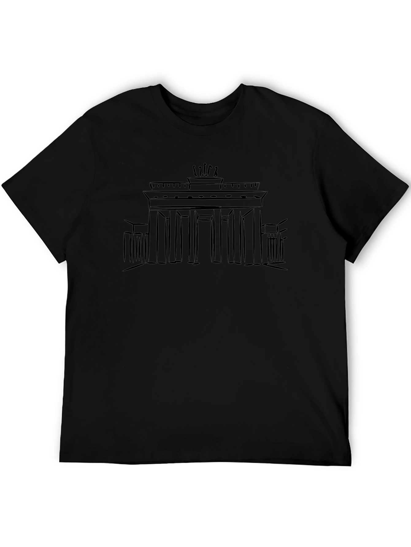 Berlin Brandenburg Gate Graphic Tee - Black