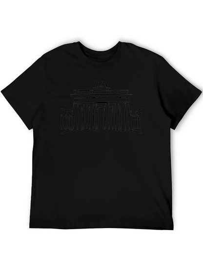 Berlin Brandenburg Gate Graphic Tee - Black