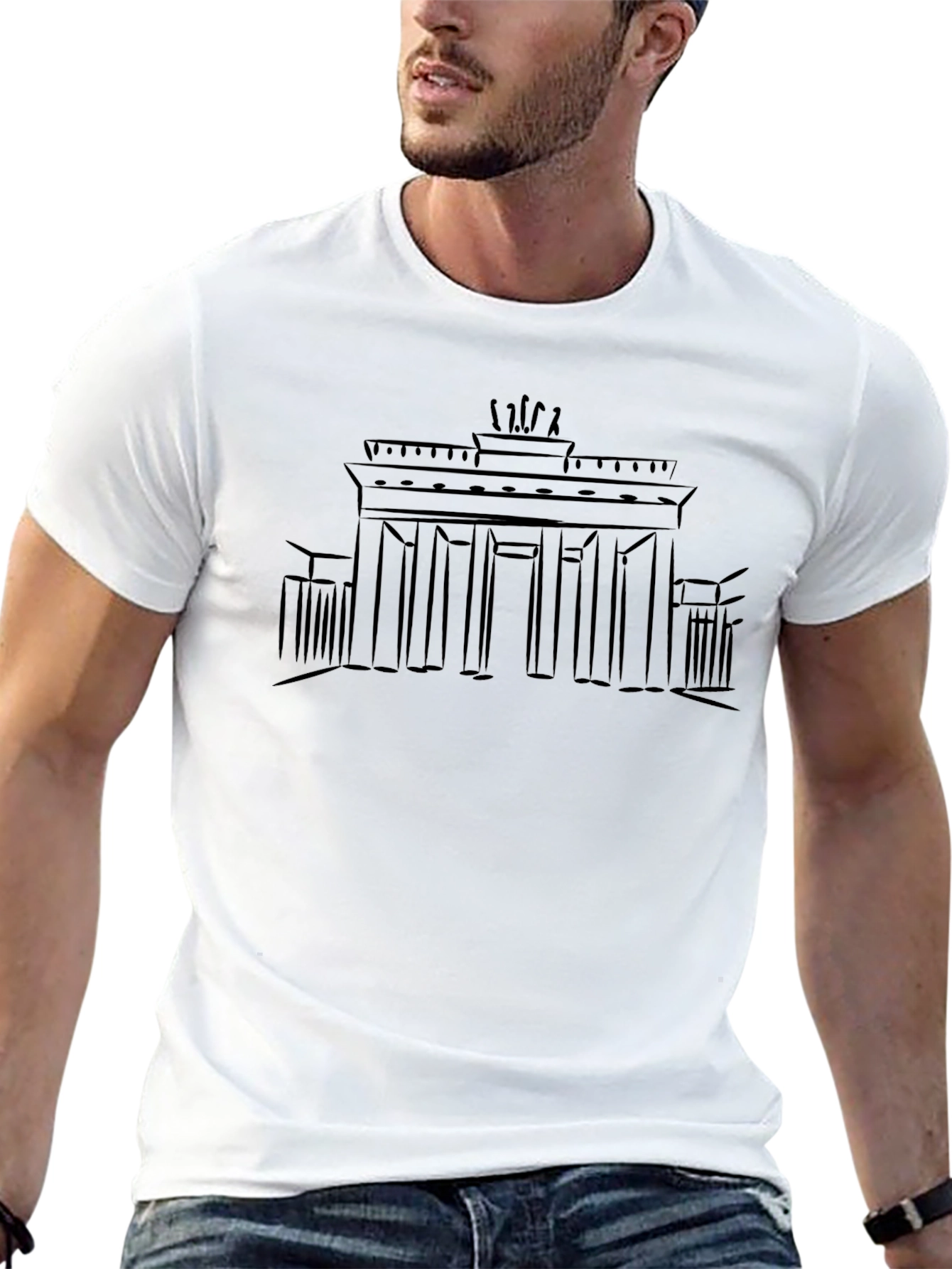 Berlin Brandenburg Gate Graphic Tee - Black