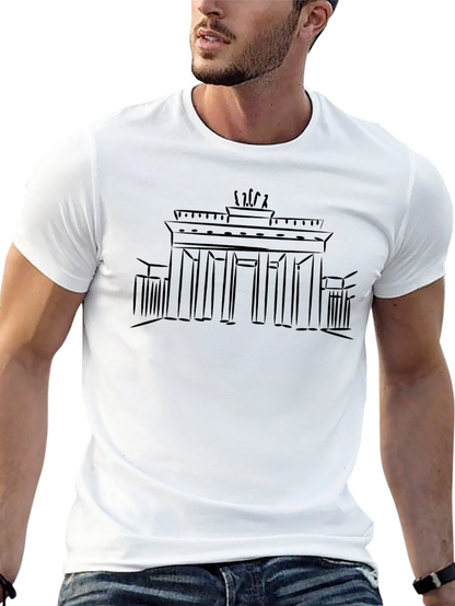 Berlin Brandenburg Gate Graphic Tee - Black