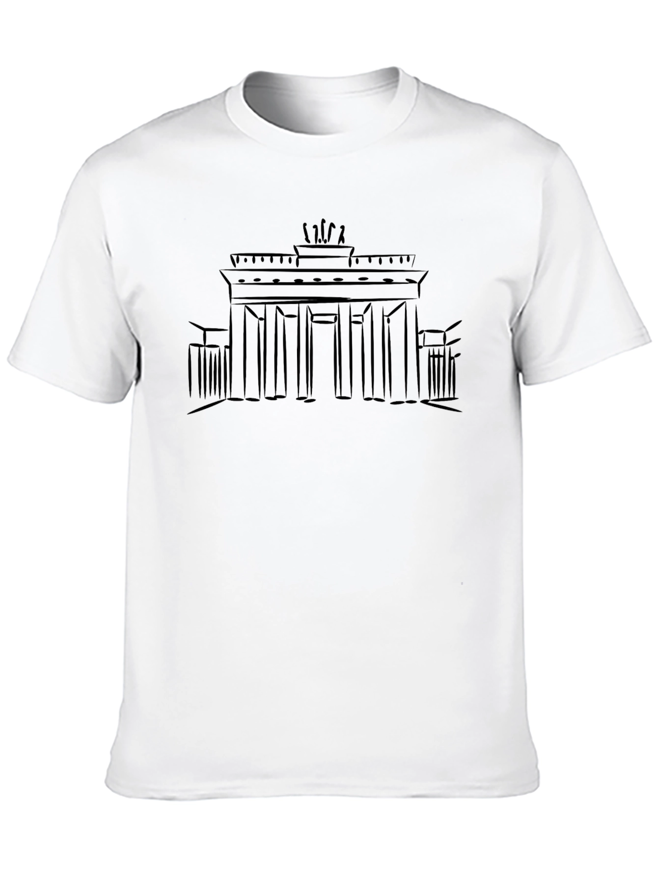 Berlin Brandenburg Gate Graphic Tee - Black