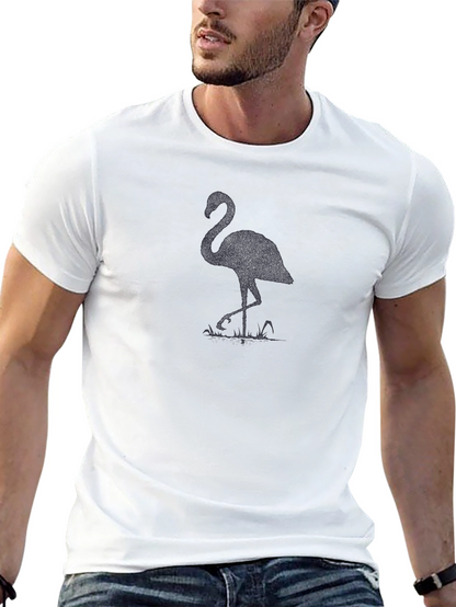 Black Flamingo Graphic Tee - Mens Casual Shirt
