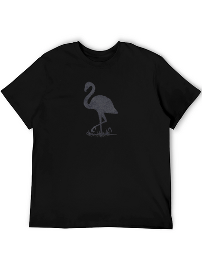 Black Flamingo Graphic Tee - Mens Casual Shirt