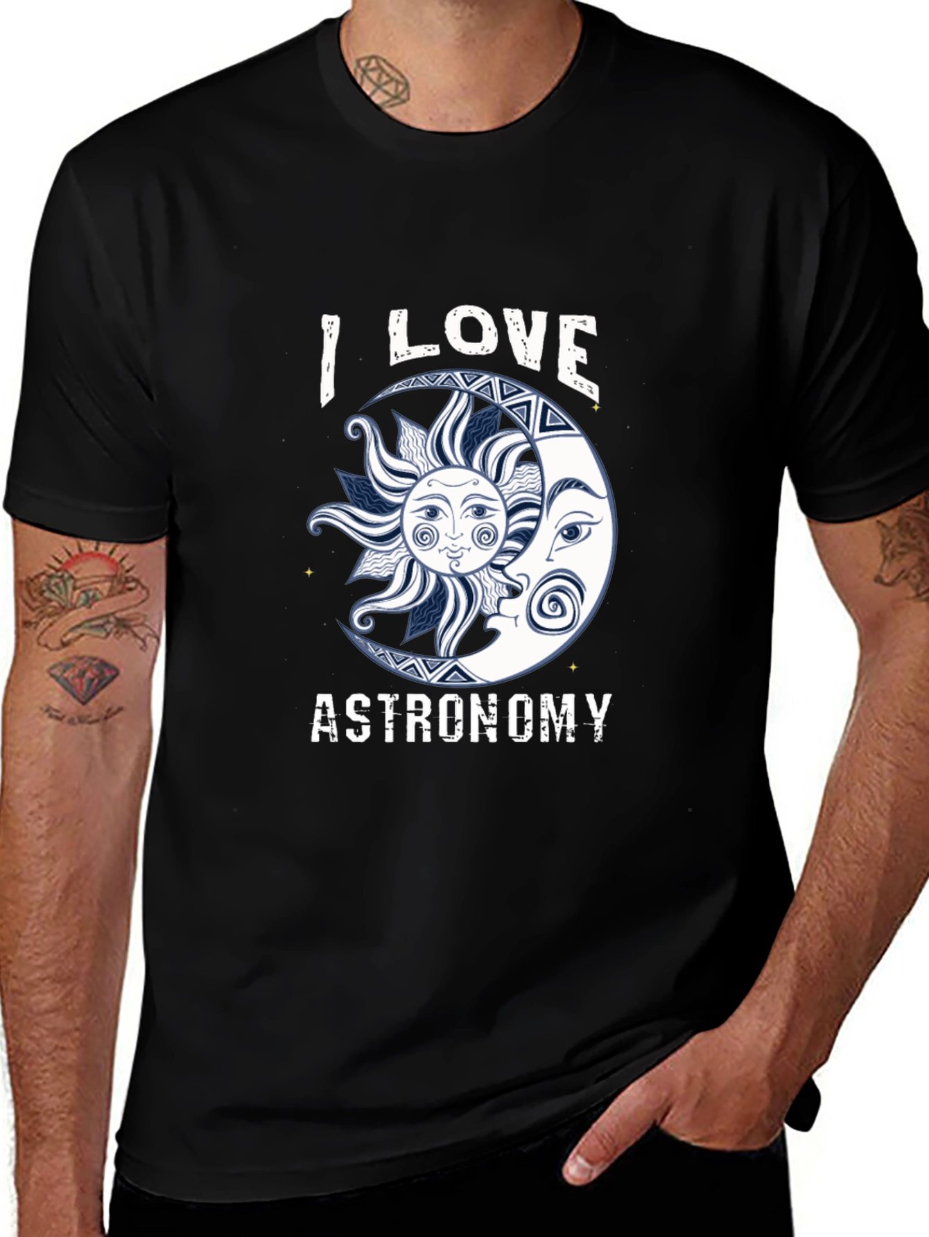 Astronomy Lover T-Shirt - Sun & Moon Graphic Tee