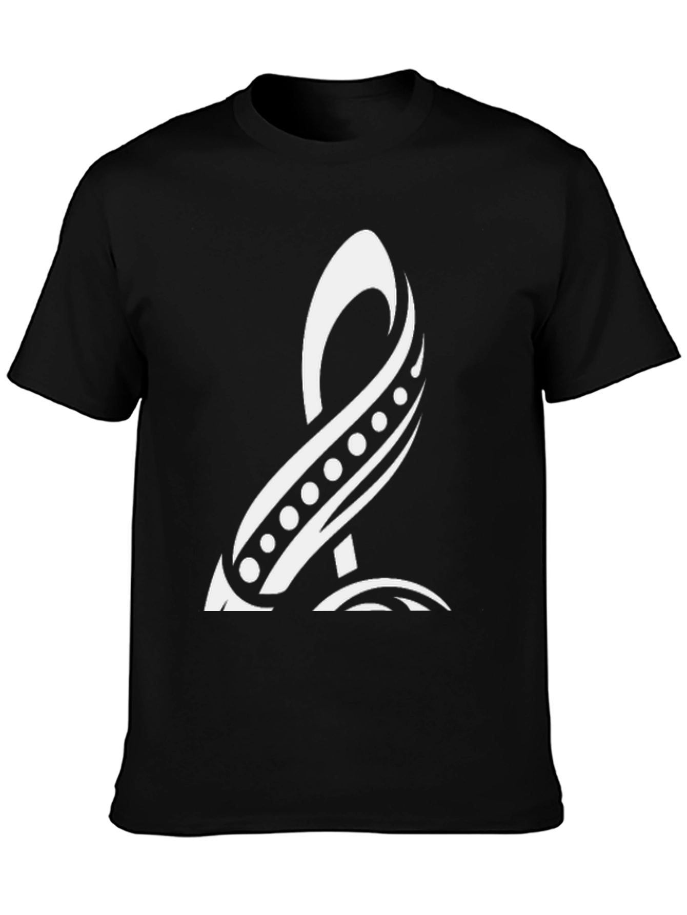 Tribal Symbol Black Tee - Unique Graphic Design