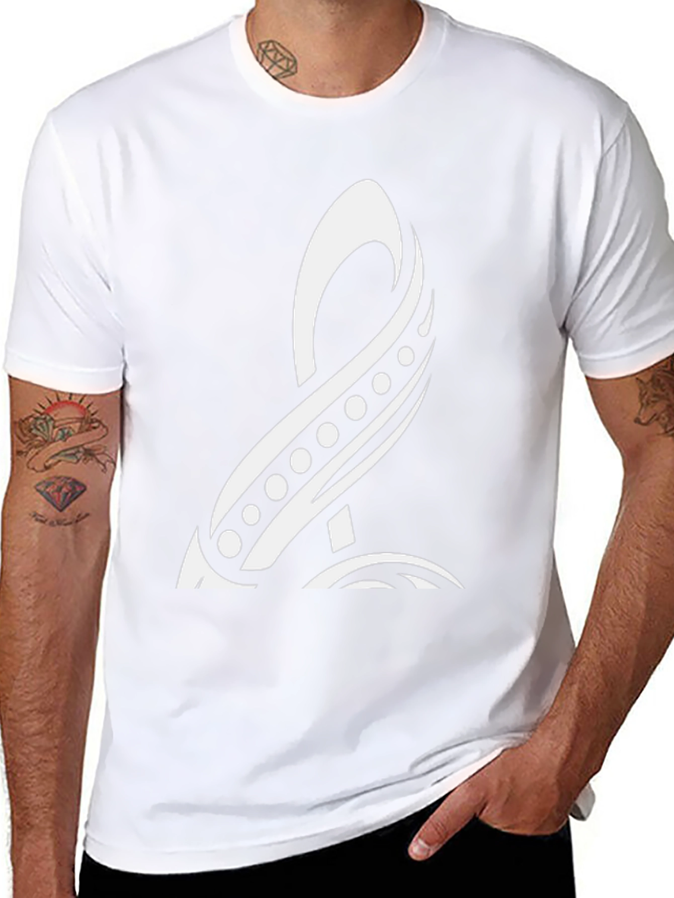 Tribal Symbol Black Tee - Unique Graphic Design
