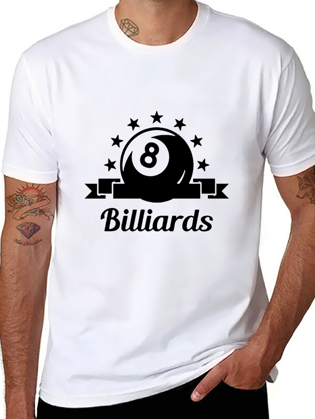 Billiards 8-Ball Graphic T-Shirt - Casual Style