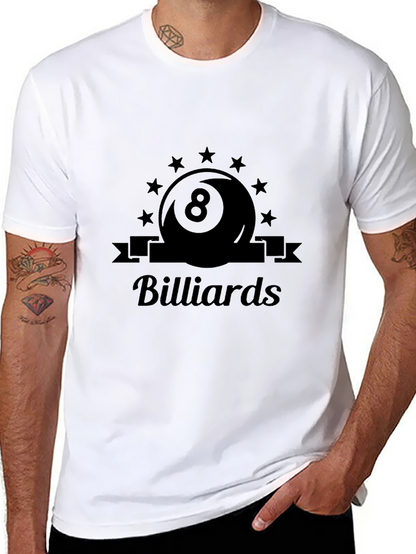 Billiards 8-Ball Graphic T-Shirt - Casual Style