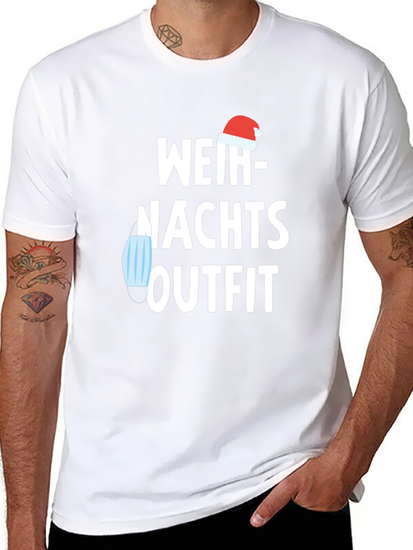 Weihnachts Outfit Christmas Mask T-Shirt