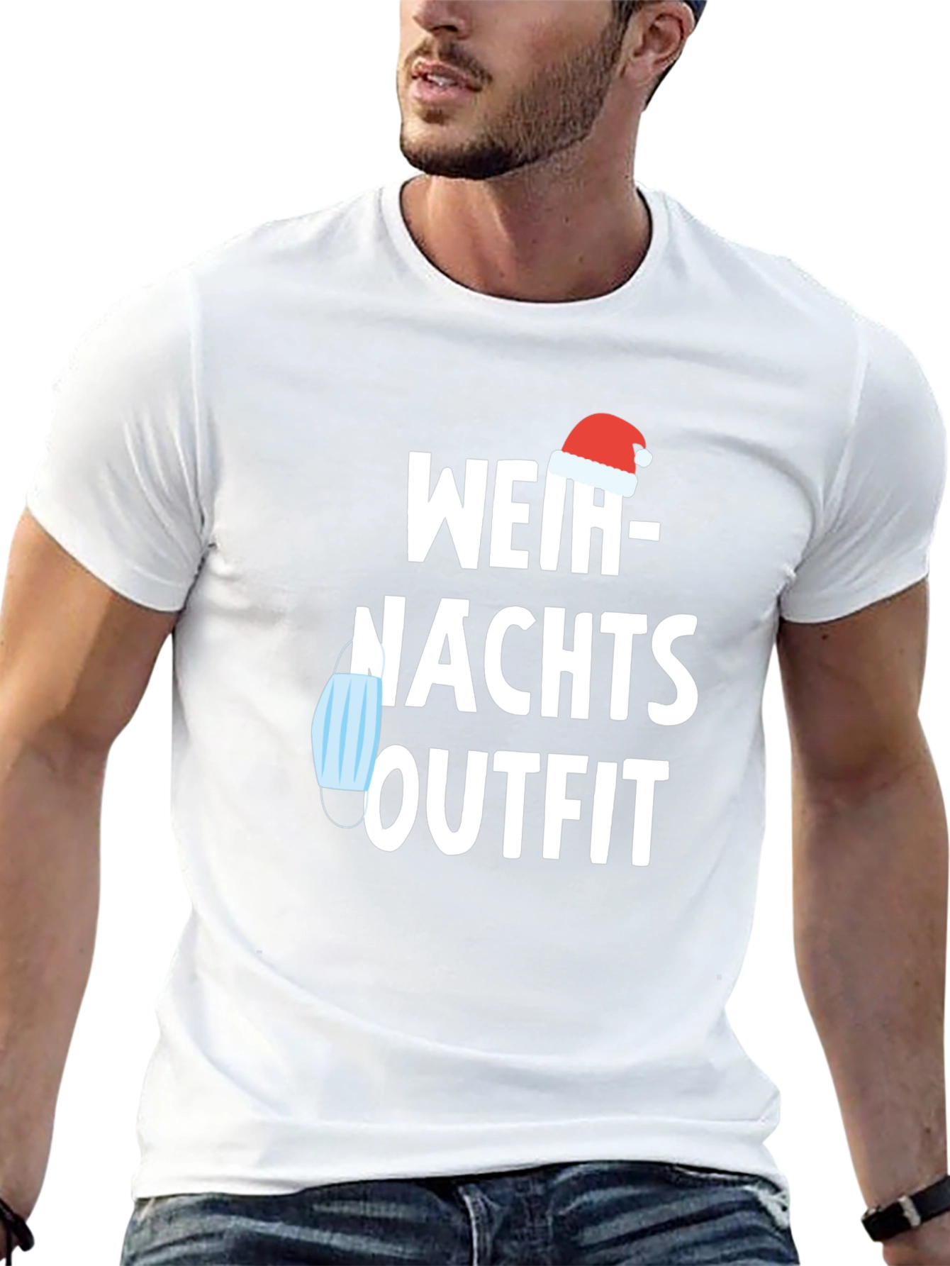 Weihnachts Outfit Christmas Mask T-Shirt