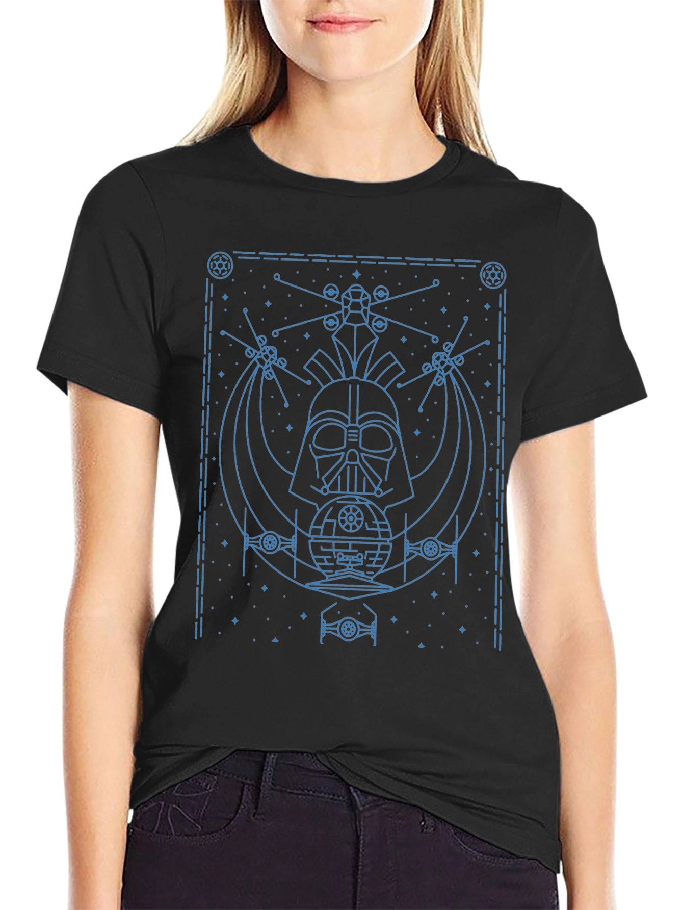 Star Wars Darth Vader Blueprint Graphic T-Shirt