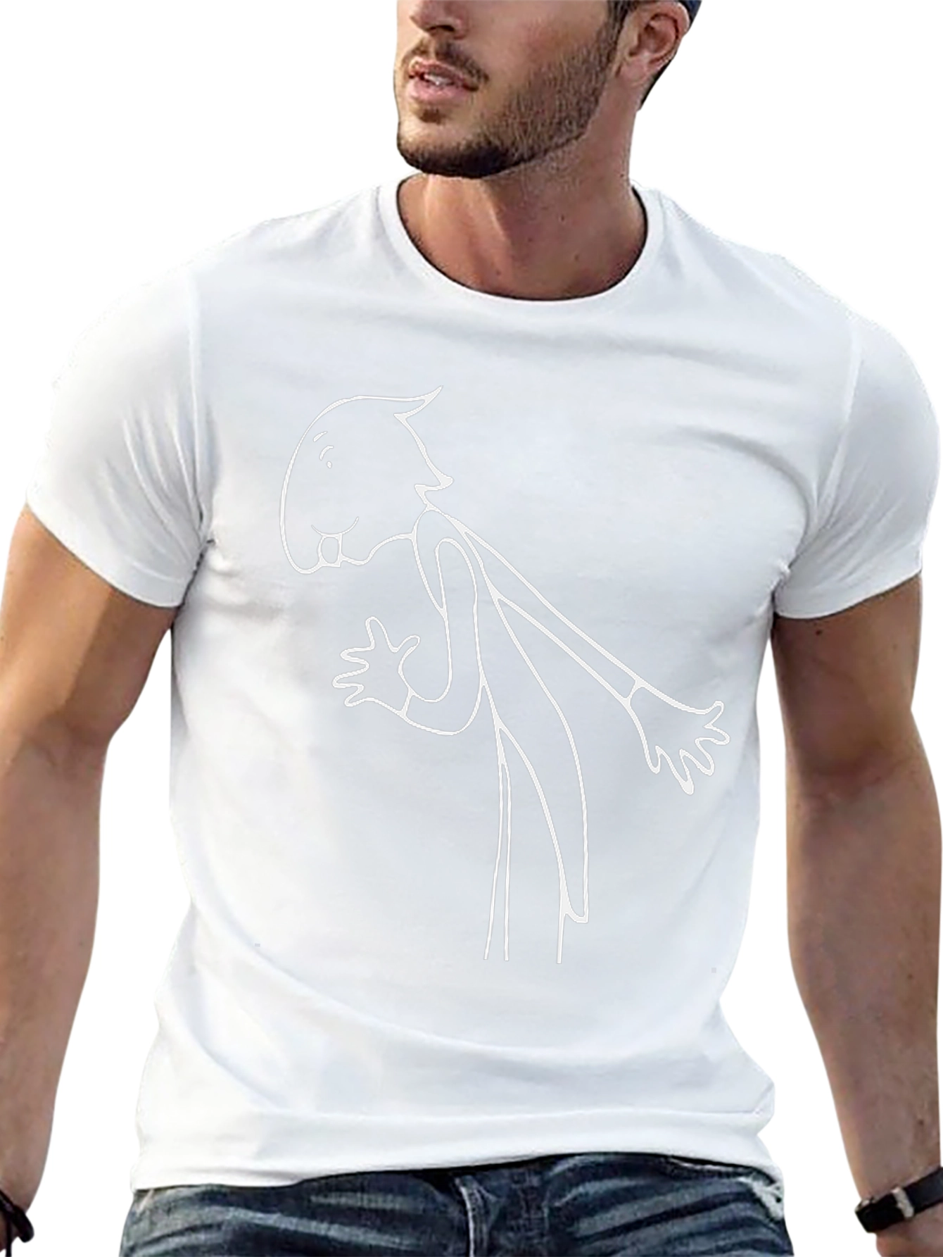 Unique Cartoon Graphic T-Shirt - Casual Black Tee