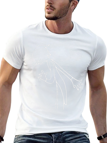 Unique Cartoon Graphic T-Shirt - Casual Black Tee