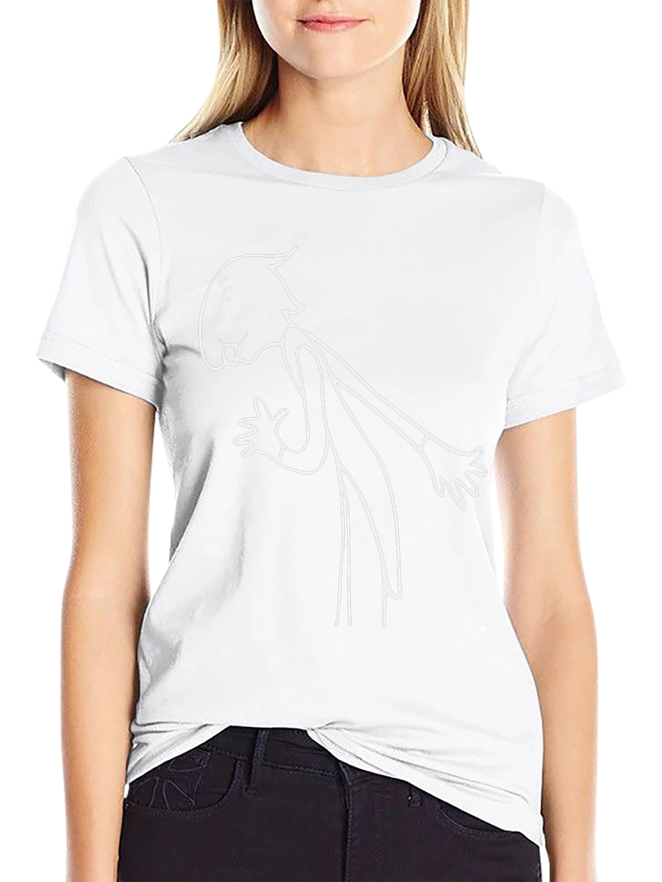 Unique Cartoon Graphic T-Shirt - Casual Black Tee