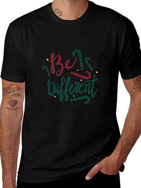 Be Different Christmas Candy Cane T-Shirt