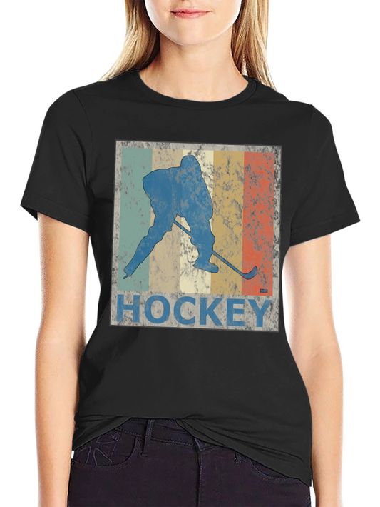 Vintage Hockey Player Graphic Tee