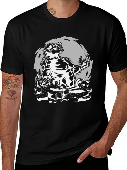 Werewolf Graphic T-Shirt - Black Cotton Tee