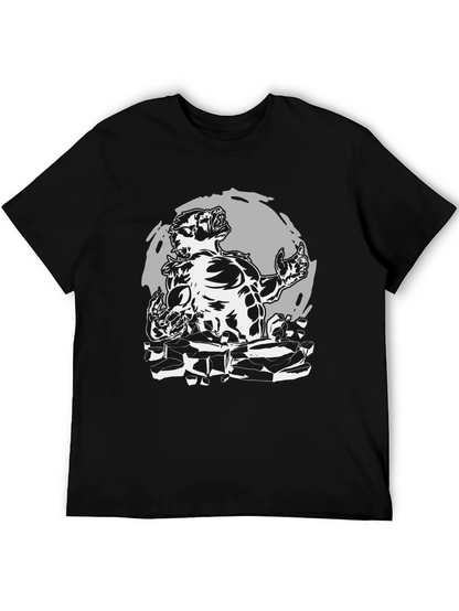 Werewolf Graphic T-Shirt - Black Cotton Tee