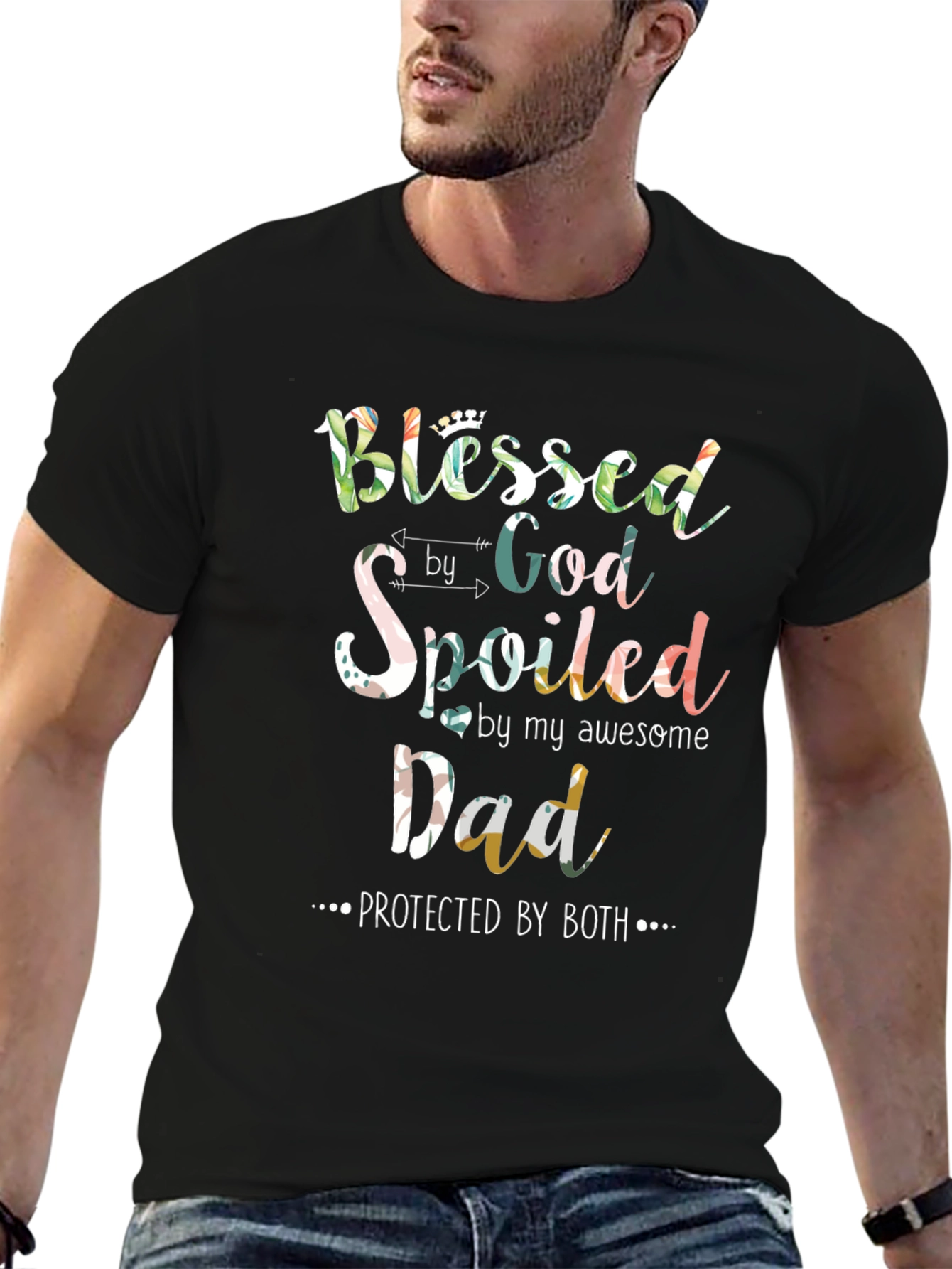 Blessed Spoiled Dad Graphic T-Shirt
