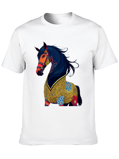 Artistic Horse Graphic T-Shirt