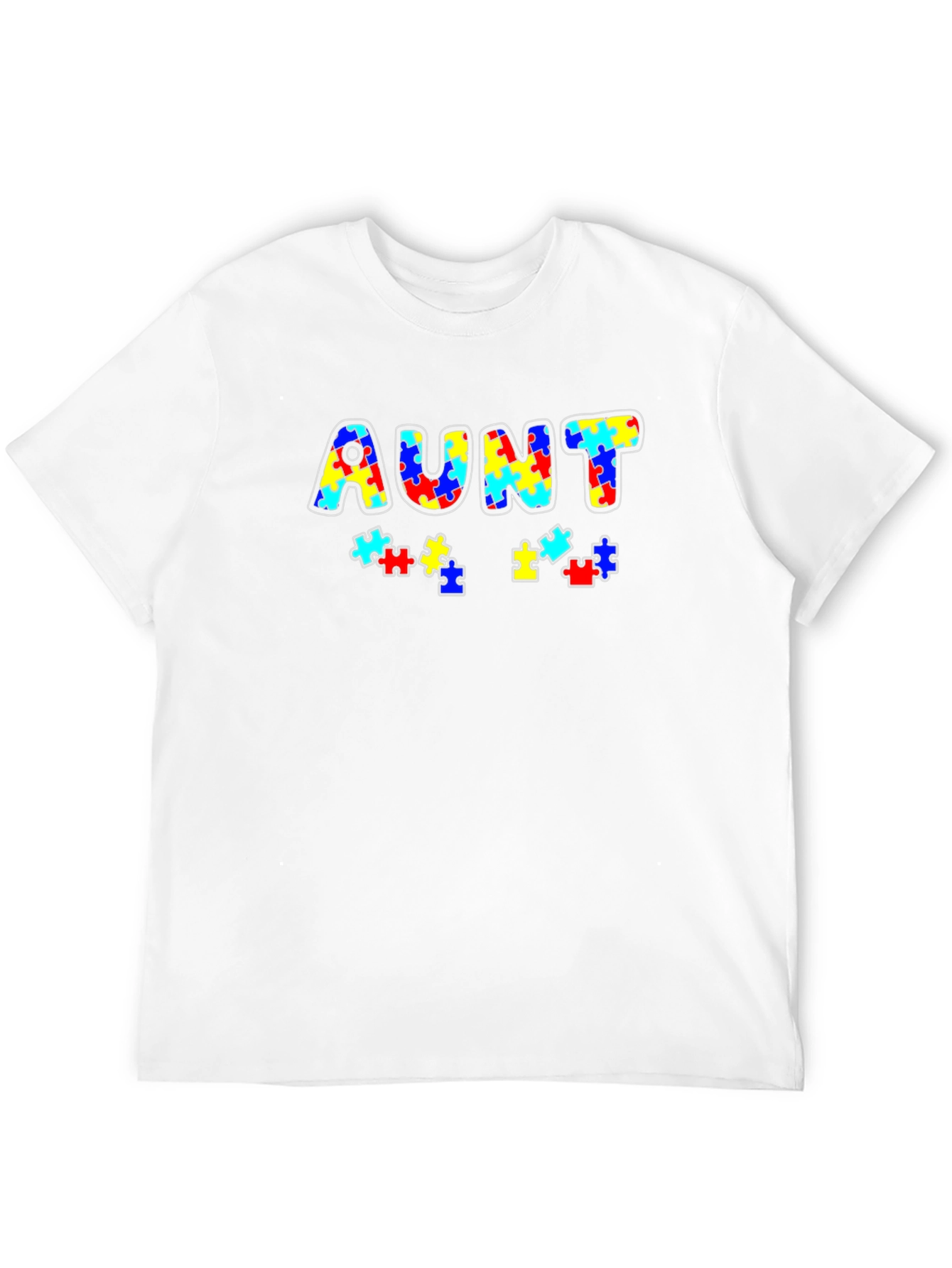 Autism Awareness Aunt Puzzle Piece T-Shirt