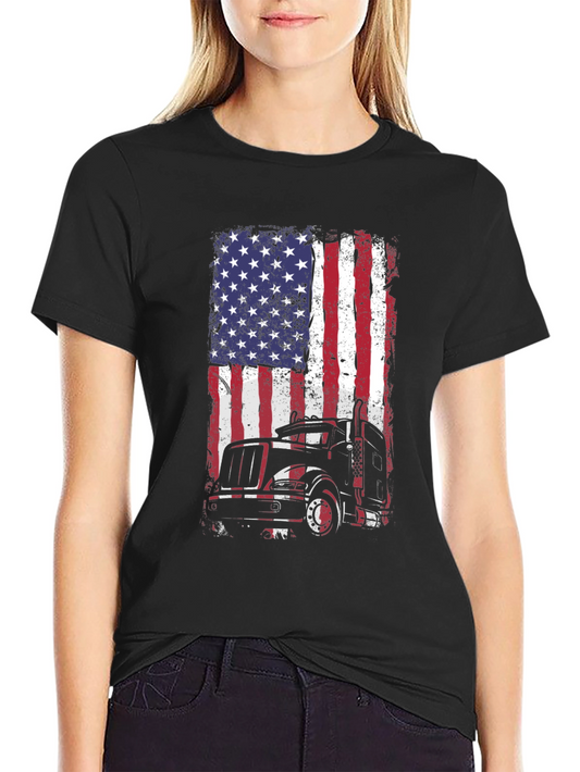 American Trucker Flag T-Shirt