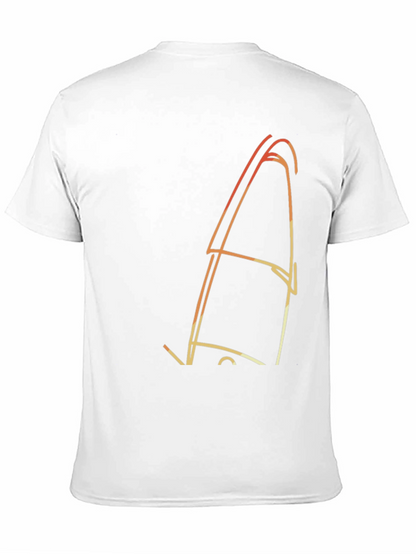 Abstract Line Art Graphic Black Tee