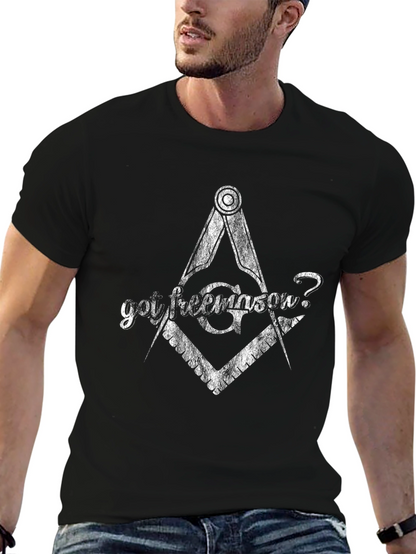 Are You Freemason? Black Graphic Tee Shirt