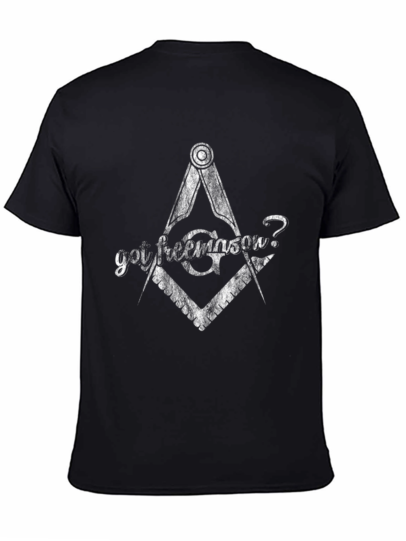 Are You Freemason? Black Graphic Tee Shirt