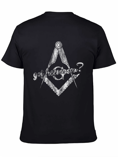 Are You Freemason? Black Graphic Tee Shirt
