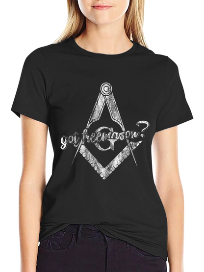 Are You Freemason? Black Graphic Tee Shirt