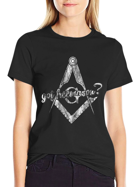 Are You Freemason? Black Graphic Tee Shirt