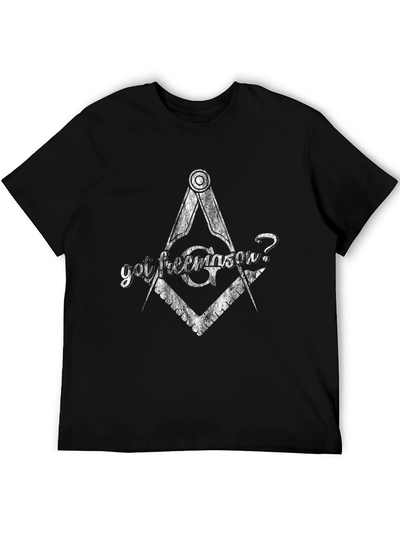 Are You Freemason? Black Graphic Tee Shirt