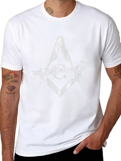 Are You Freemason? Black Graphic Tee Shirt