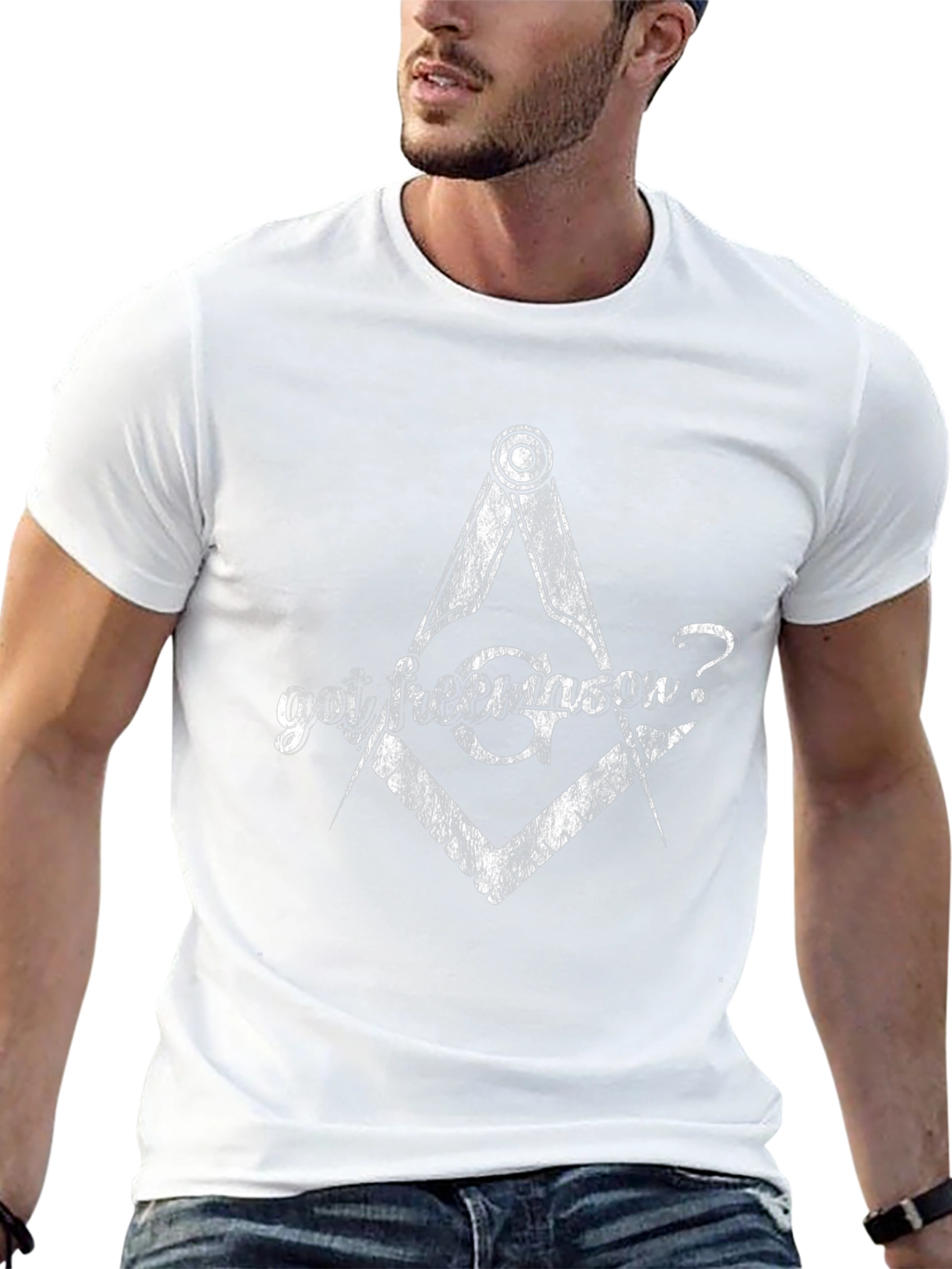 Are You Freemason? Black Graphic Tee Shirt